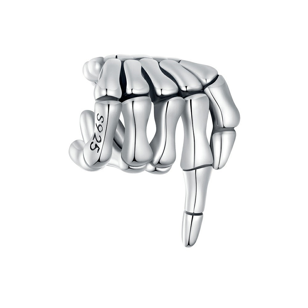 Skeleton Hand Charm Silver Halloween Gifts