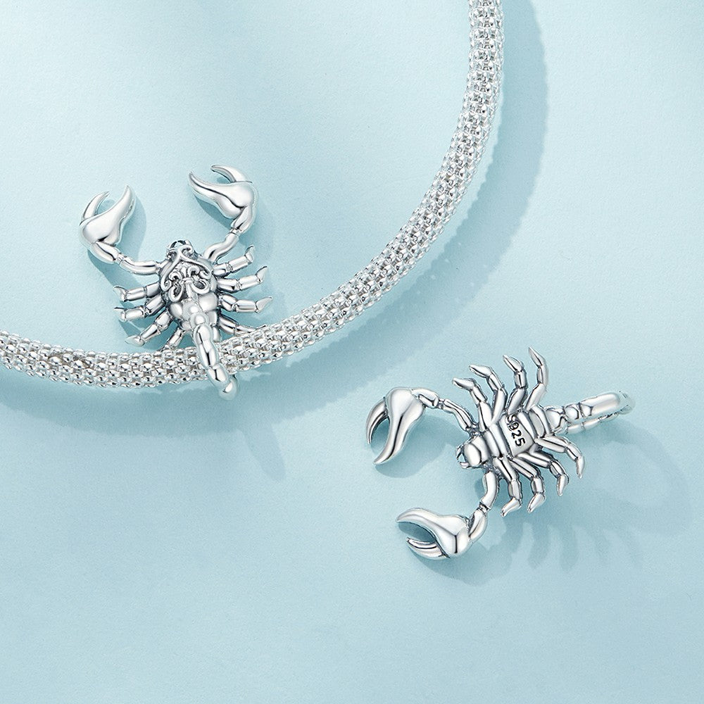 Creative Scorpion Charm Silver