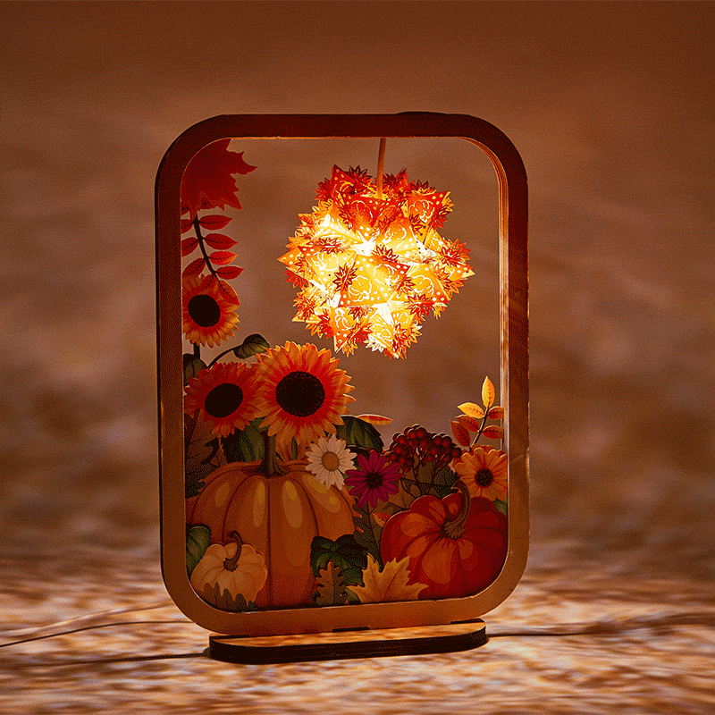 3D Paper Sculpture Night Light Fall Halloween Gifts for Kids and Adults Great Decor Light in Bedroom Living Room