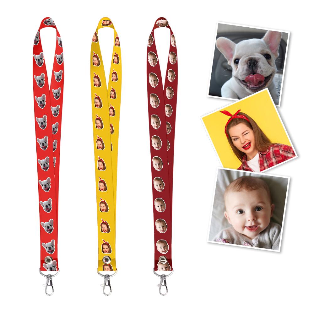 Custom Face Lanyard Breakaway lanyard Personalized Photo Double Sided Printing Neck Lanyard