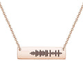 Scannable Music Code Bar Necklace Engraved Necklace Gifts for Her 50cm+5cm