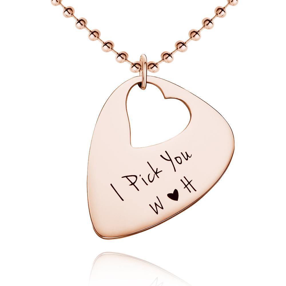 Engraved Guitar Pick Necklace Gifts for Someone