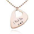 Engraved Guitar Pick Necklace Gifts for Someone