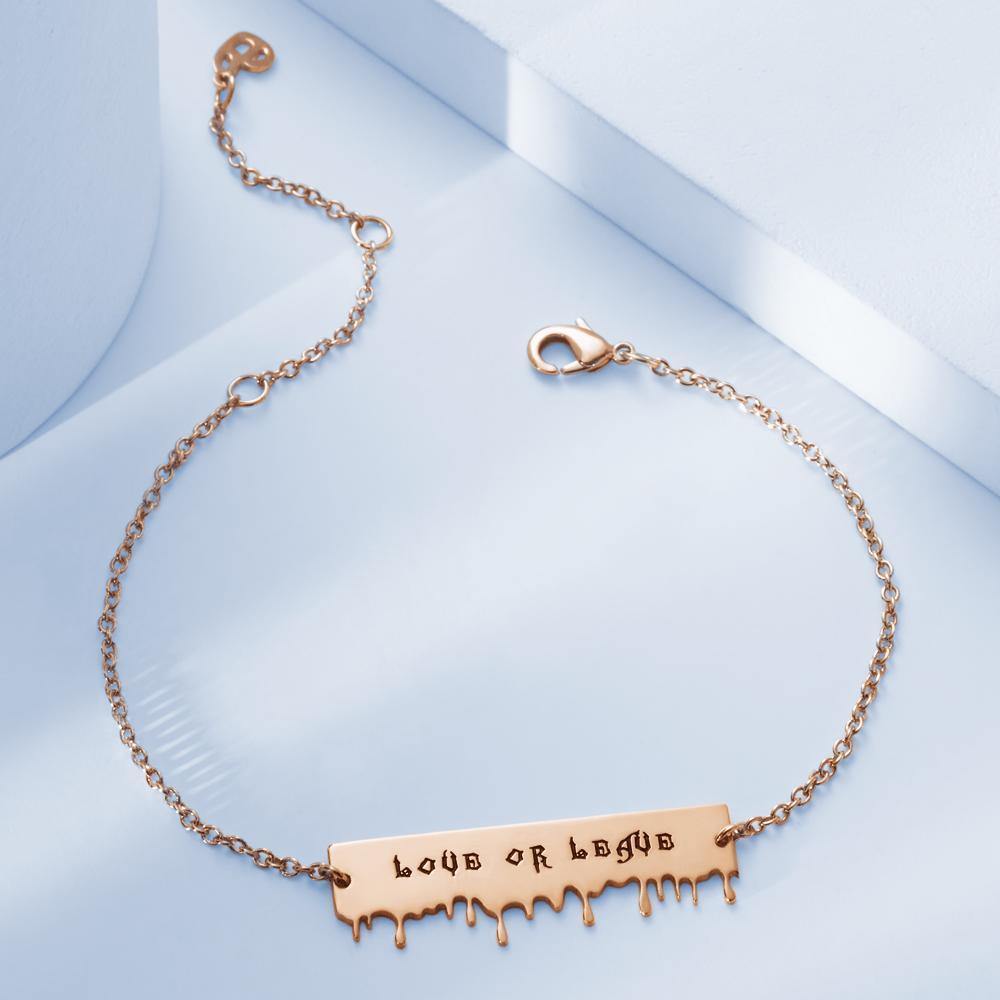 Custom  Bracelet Name Bracelet Gifts Rose Gold Plated