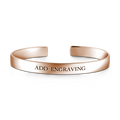 Engraved Bangle Rose Gold Plated Silver