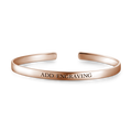 Engraved Bangle Rose Gold Plated Silver