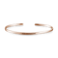 Engraved Bangle Rose Gold Plated Silver