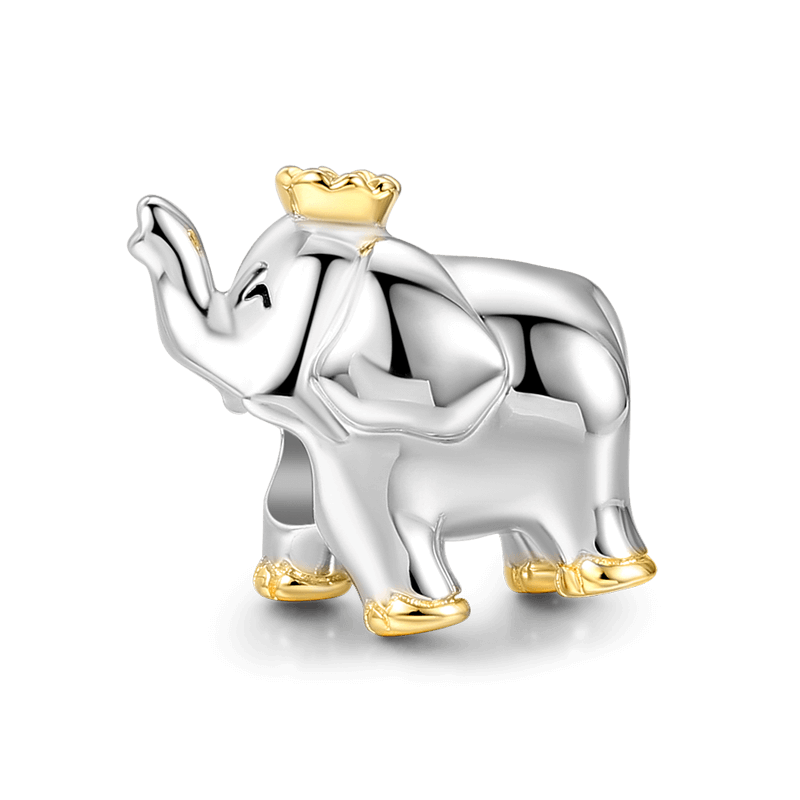 Thailand Elephant Charm 14k Gold Plated Silver