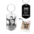 Photo Tag Keychain You Are My World Father's Day Gifts