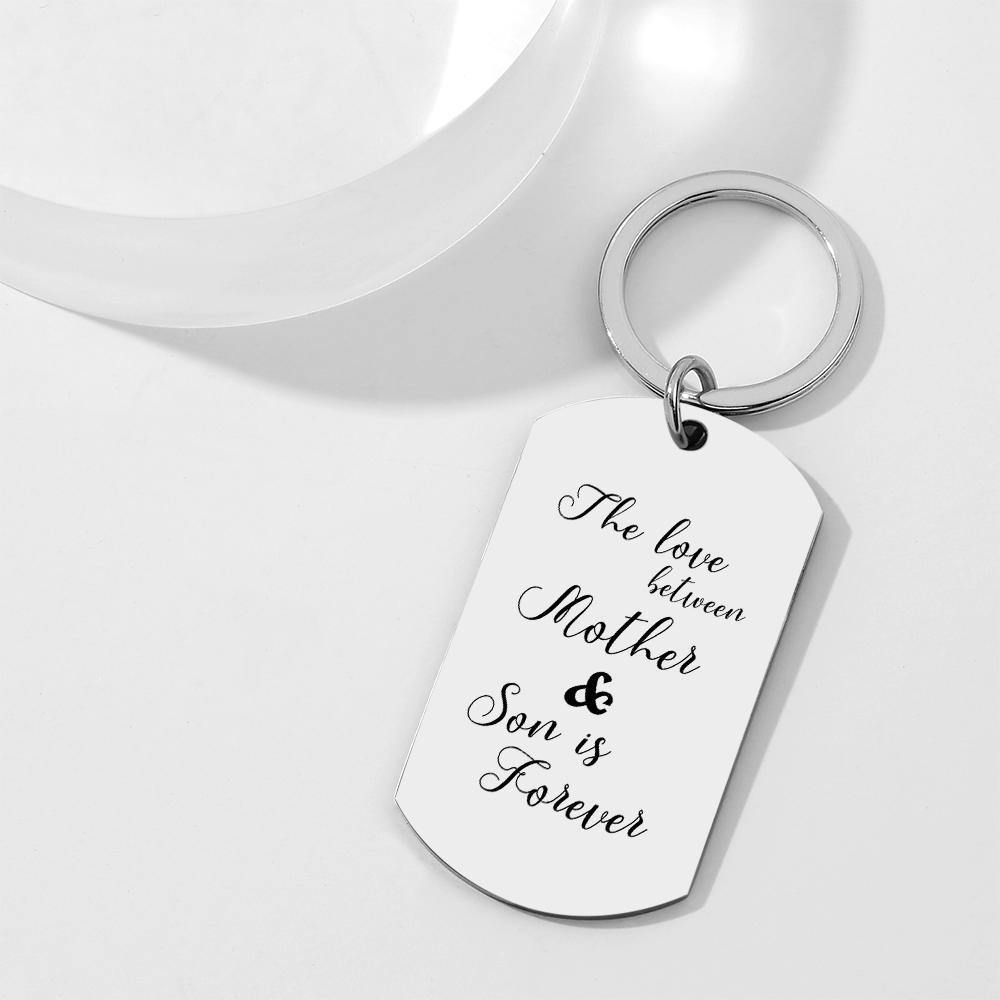 Custom Photo Tag Keychain Remember I love You DAD Gifts for Father's Day