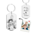 Custom Photo Tag Keychain Remember I love You DAD Gifts for Father's Day