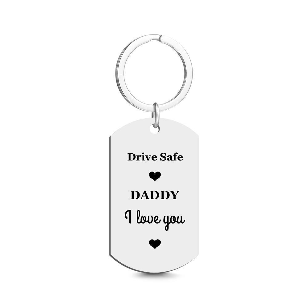 Custom Photo Tag Keychain Drive Safe Gifts for Daddy