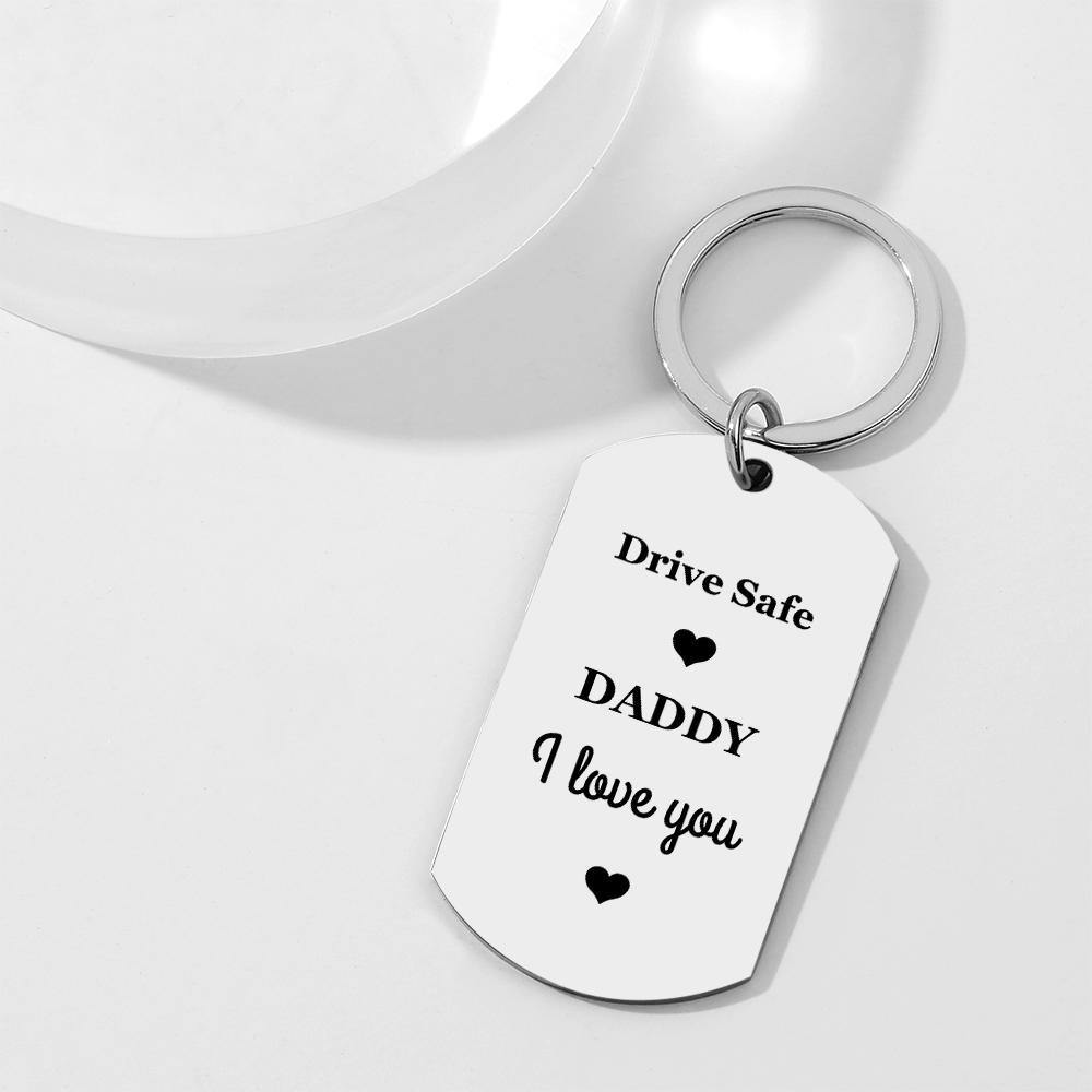 Custom Photo Tag Keychain Drive Safe Gifts for Daddy