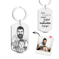Photo Tag Keychain Keepsake Gifts for Father