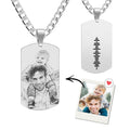 Scannable Music Code Necklace Tag Engraved Necklace Gifts for Boyfriend/Husband