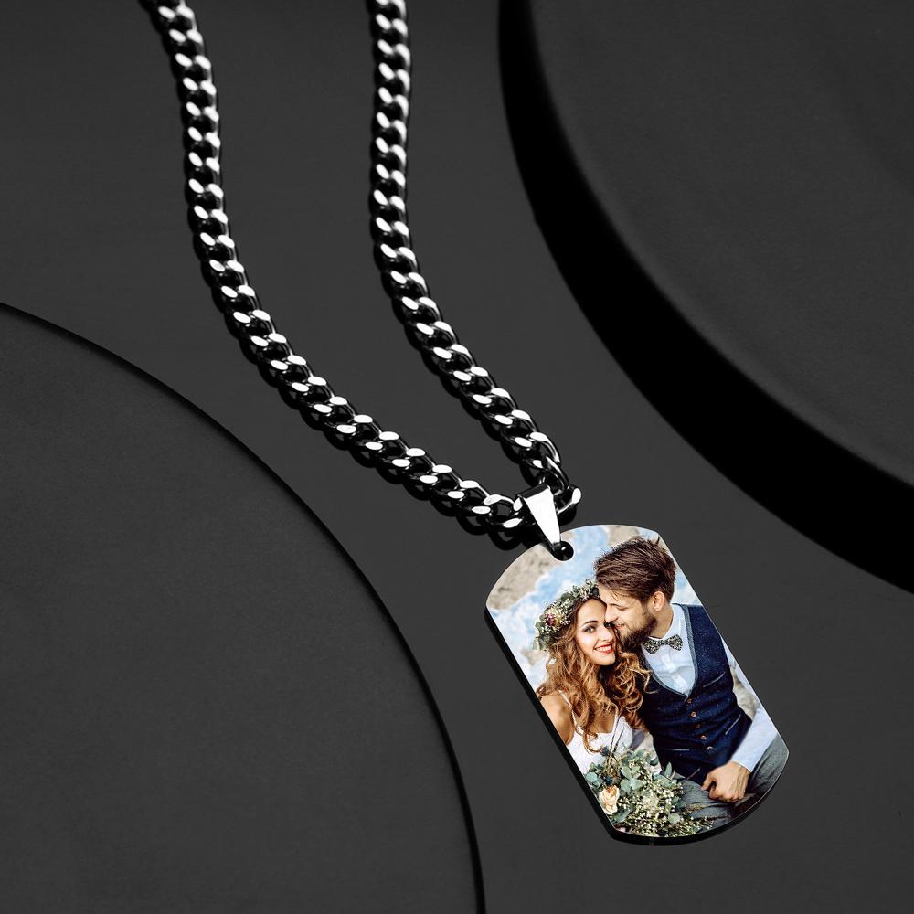 Scannable Music Code Necklace Tag Engraved Necklace Gifts for Him