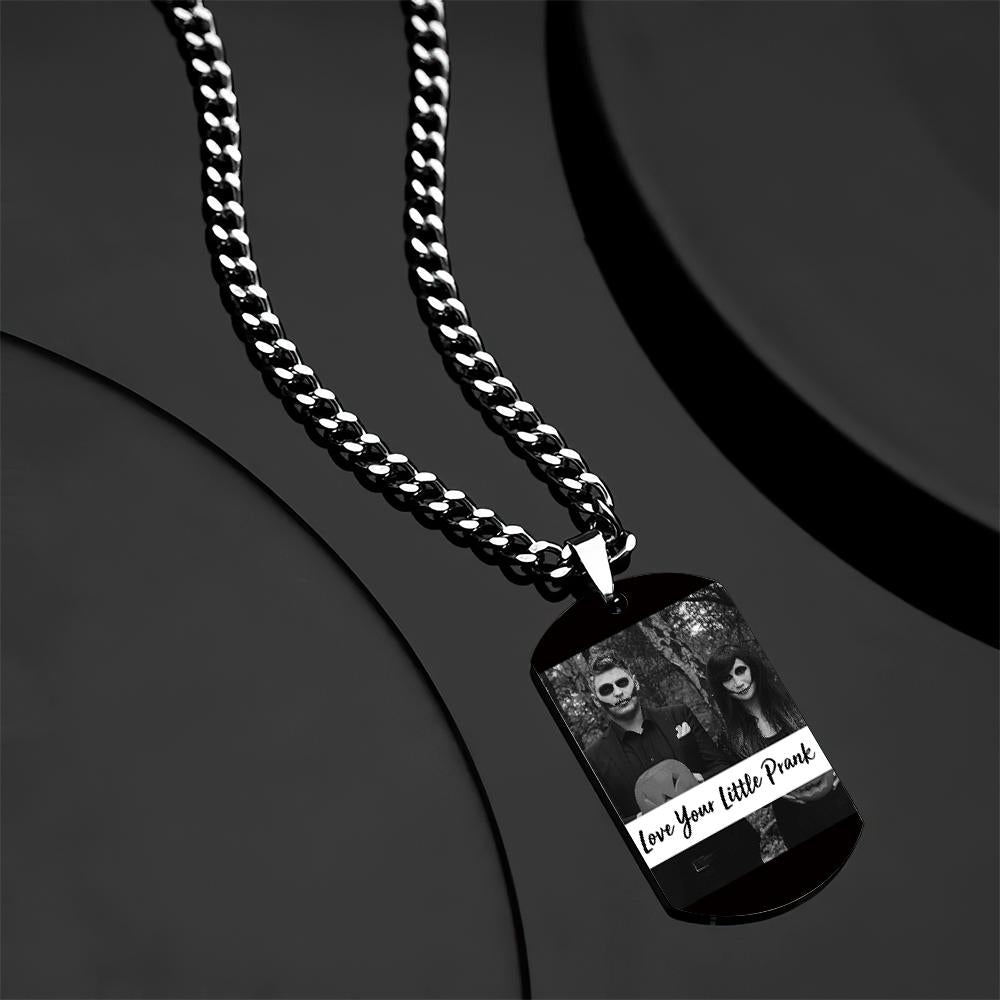 Custom Engraved Spotify Photo Necklace with Custom Calendar Perfect Halloween Gift for a Loved One