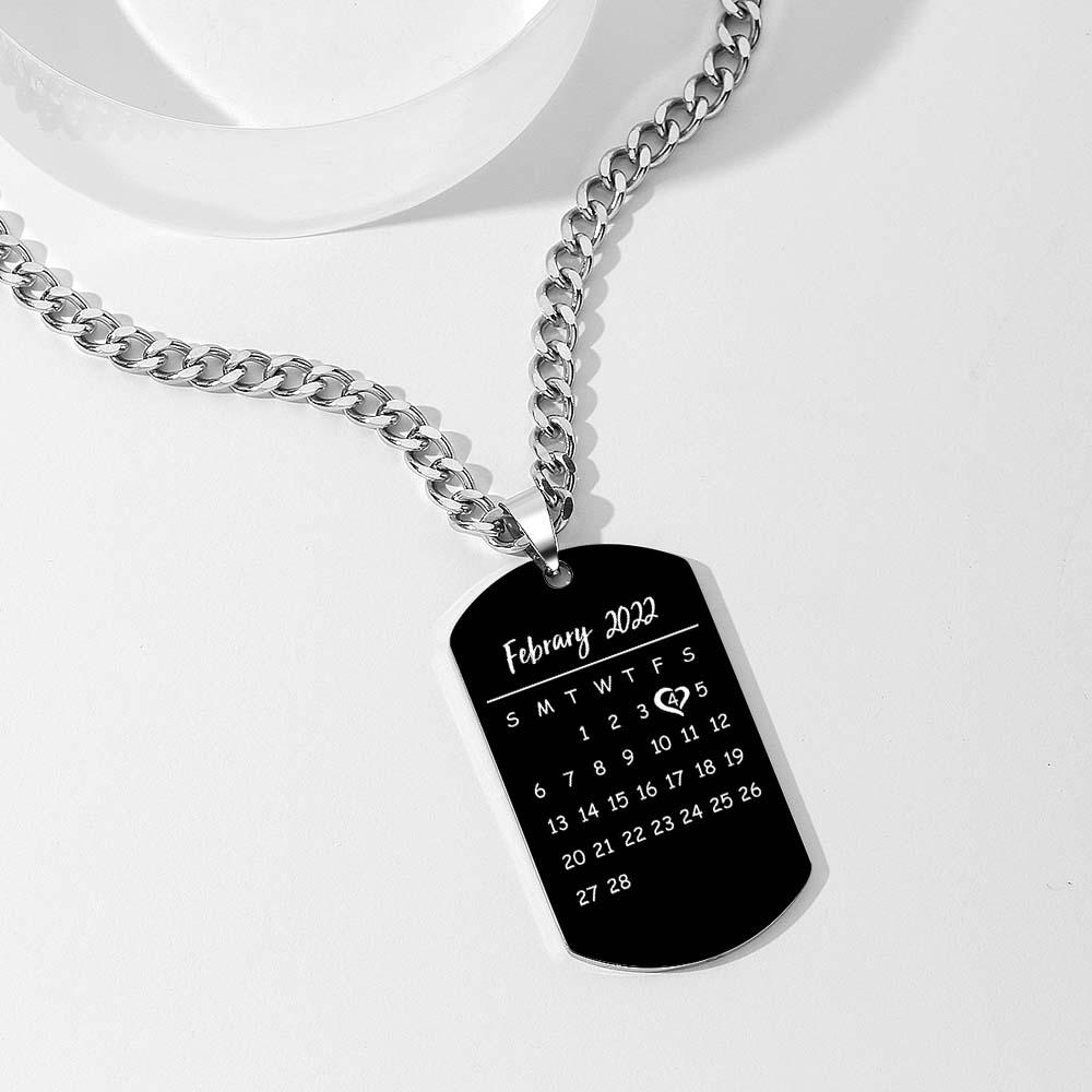 Men's Necklace Engraved Necklace Photo Music Code Necklace Optional Style Gifts for Him