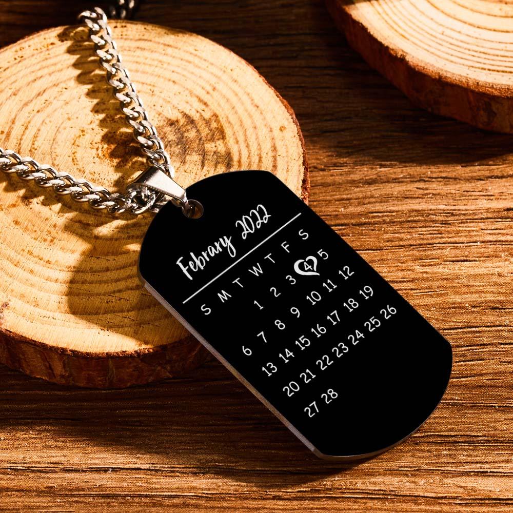 Men's Necklace Engraved Necklace Photo Music Code Necklace Optional Style Gifts for Him
