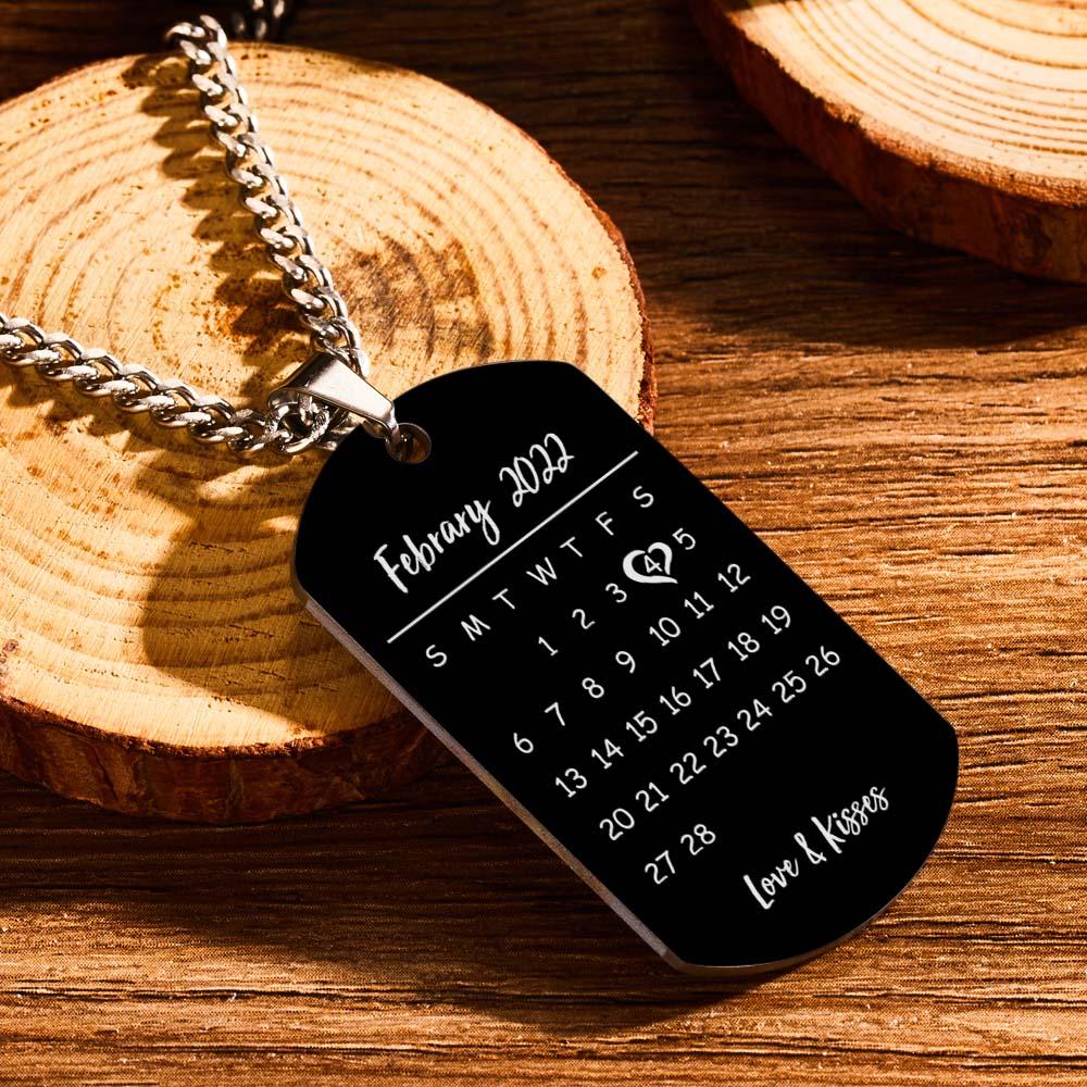 Men's Necklace Engraved Necklace Photo Necklace Optional Style Gifts for Him