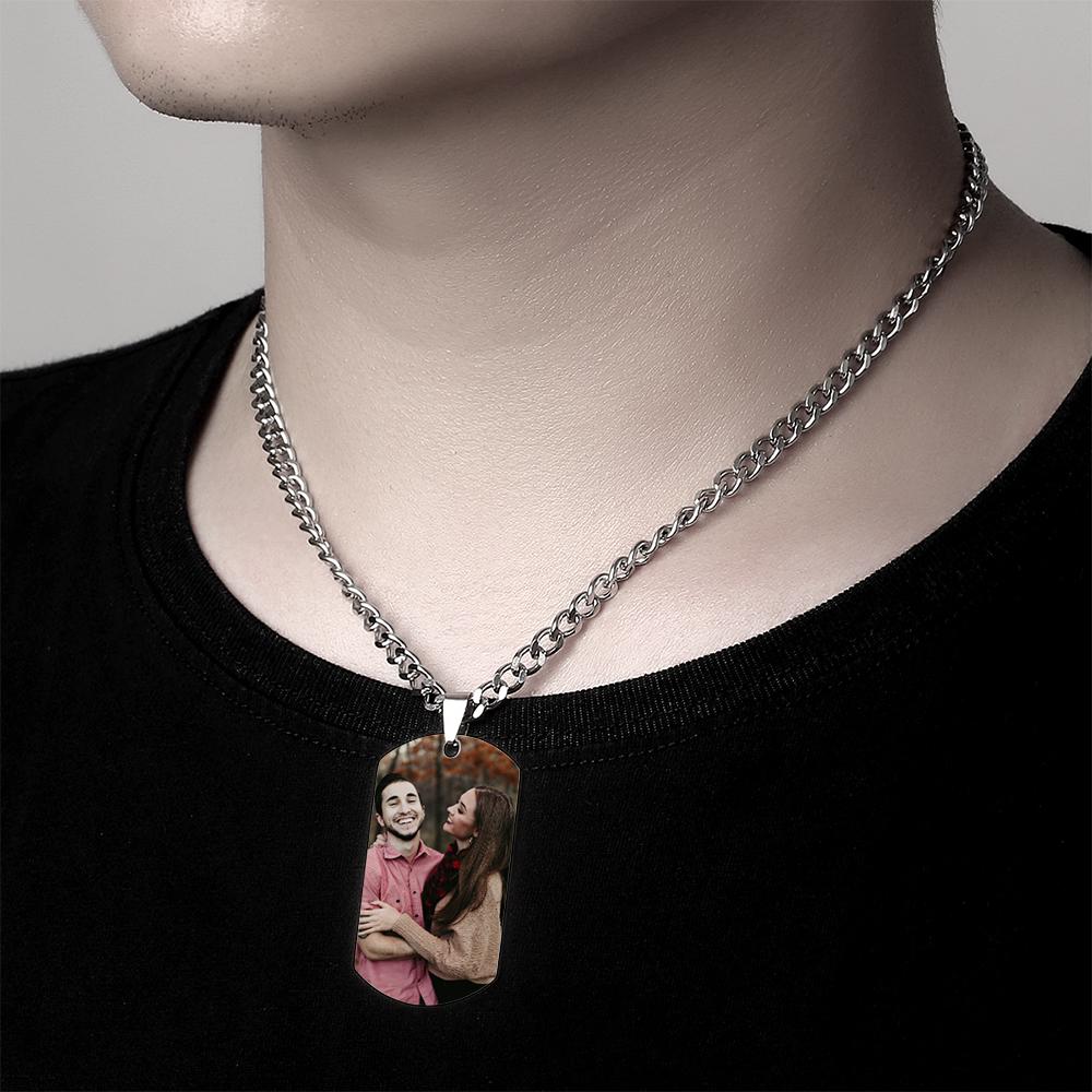 Custom Photo Necklace Spotify Code Necklace Men's Doge Tag Necklace