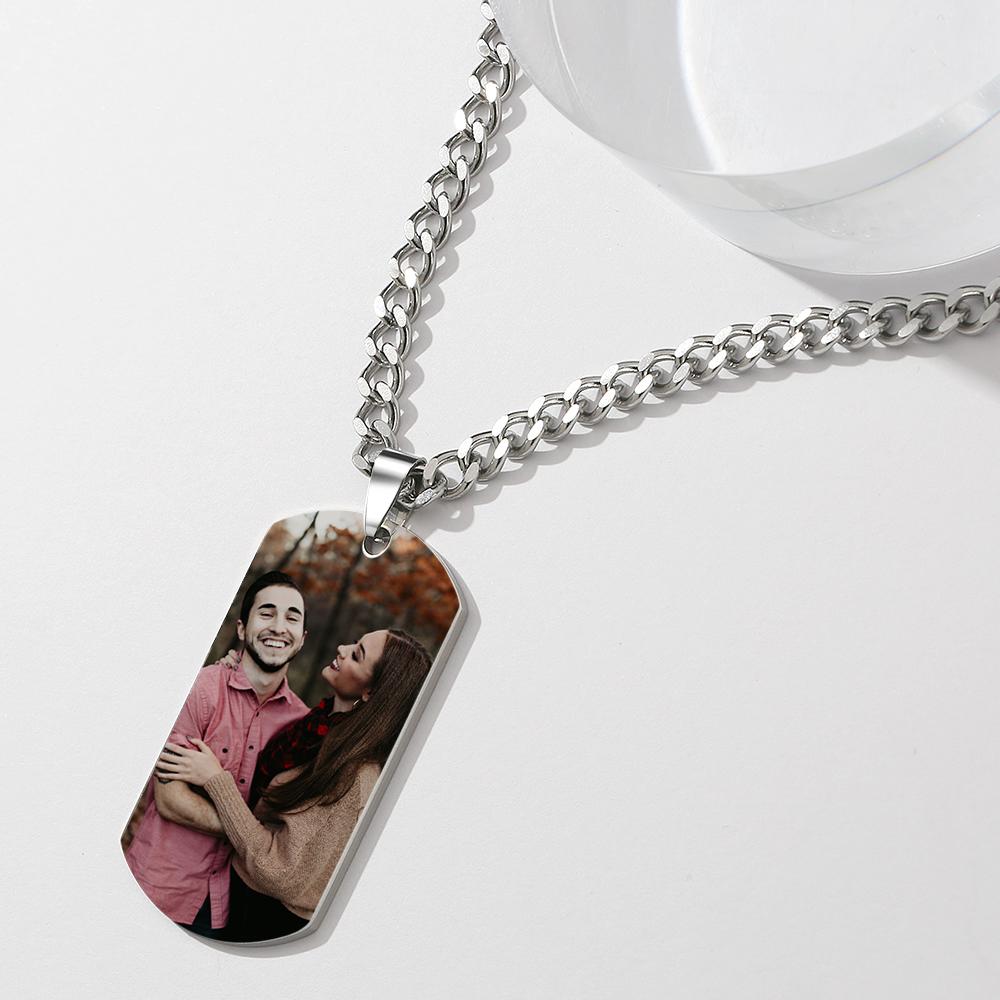 Custom Photo Necklace Spotify Code Necklace Men's Doge Tag Necklace