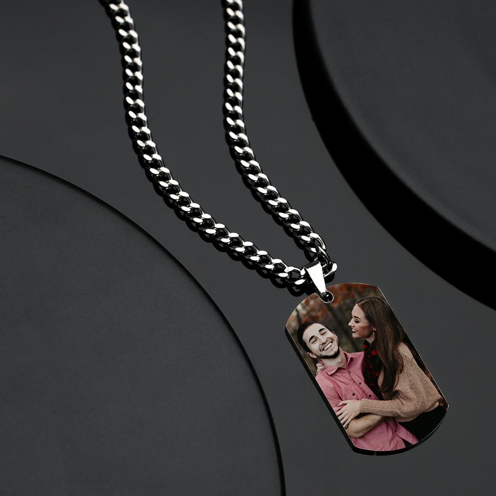 Custom Photo Necklace Spotify Code Necklace Men's Doge Tag Necklace