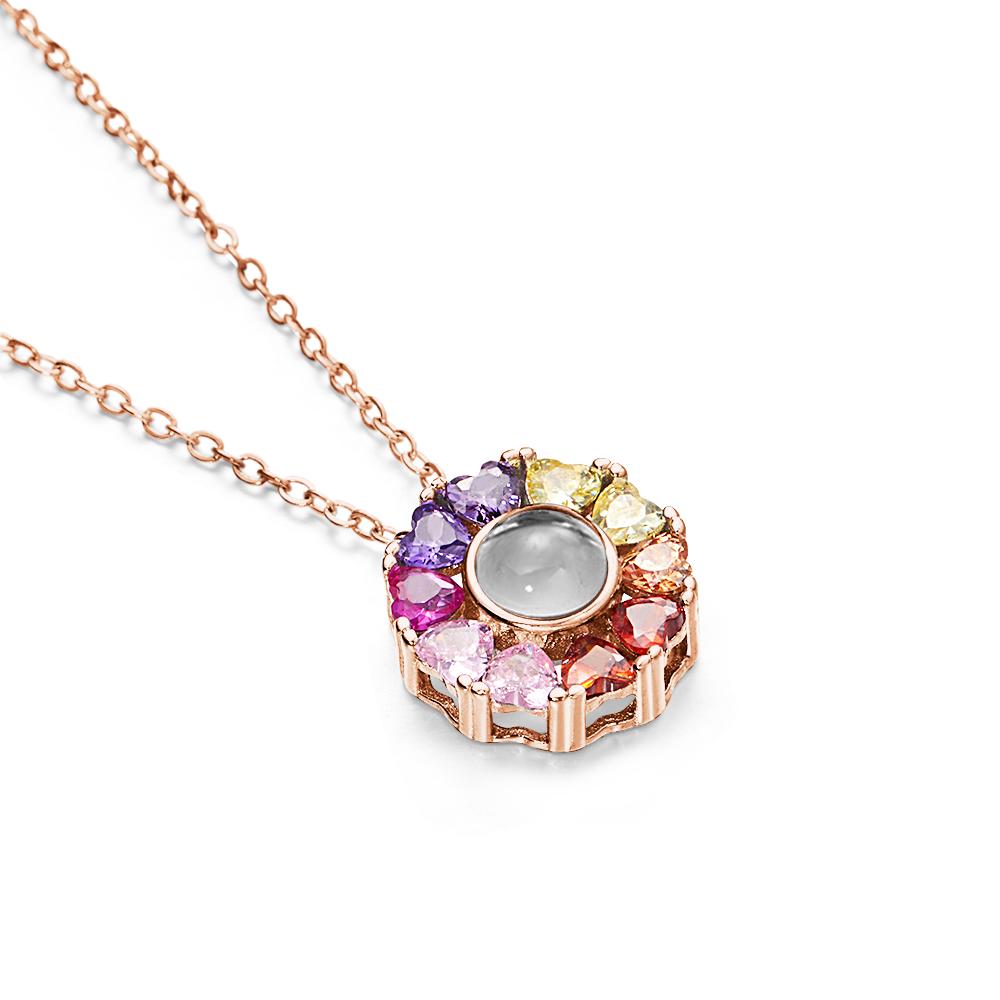 925 Sterling Silver Projection Photo Love Necklace Personalized Projective Pendant Gift for Her
