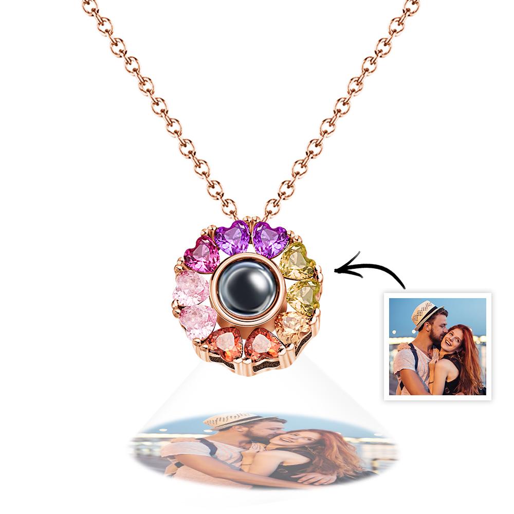 925 Sterling Silver Projection Photo Love Necklace Personalized Projective Pendant Gift for Her