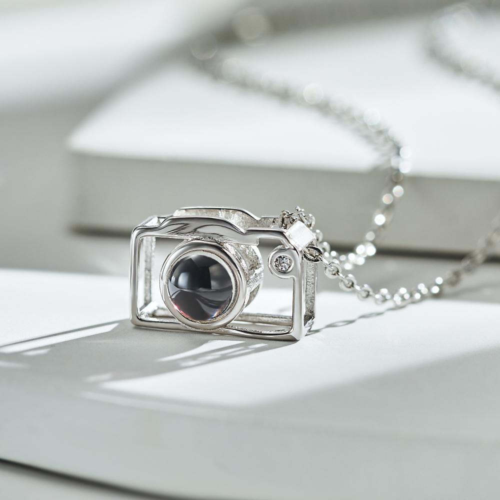 Custom Photo Necklace Projection Creative Camera Shape Gifts Anniversary Gifts for Her