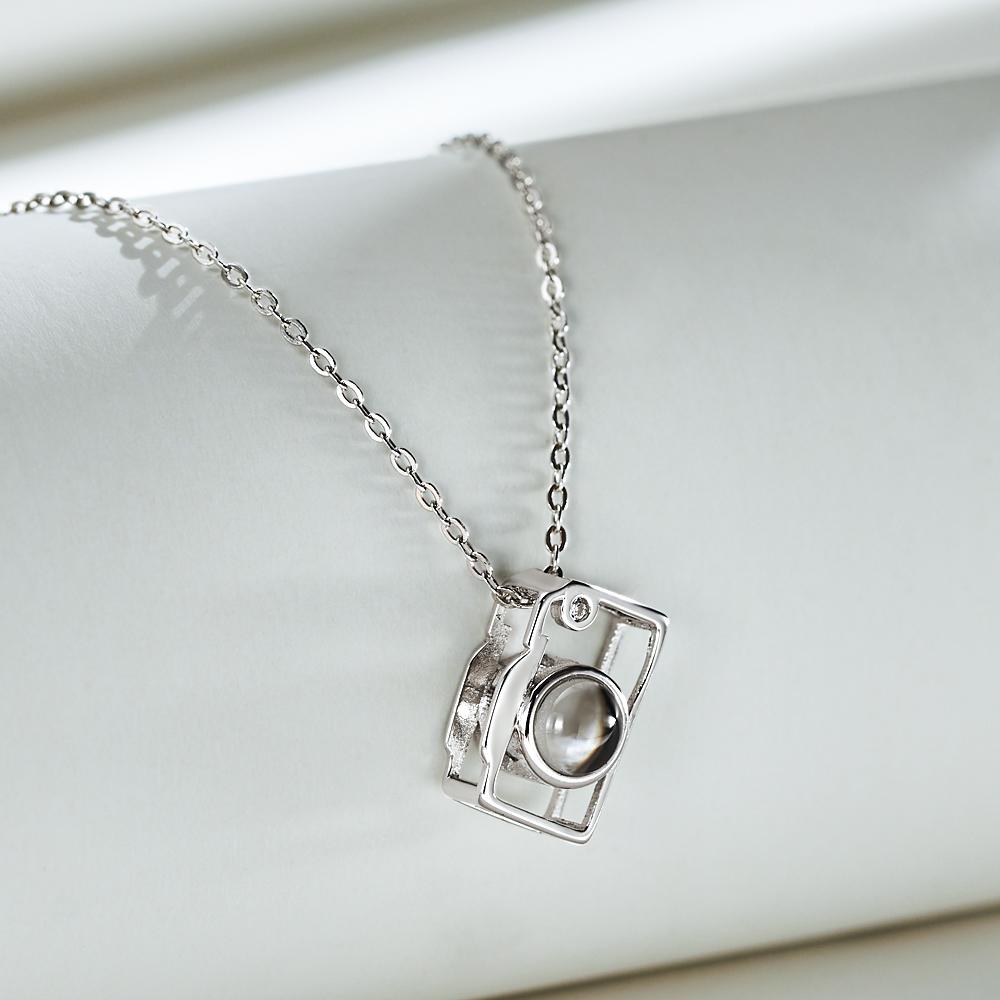 Custom Photo Necklace Projection Creative Camera Shape Gifts Anniversary Gifts for Her