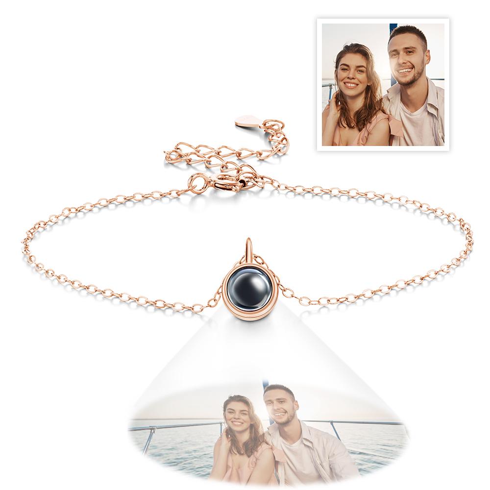 Custom Photo Projection Bracelet Personalized S925 Silver Bracelet Gift for Women
