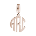 Personalized Block Monogram Pendant Charm 14k Gold Plated Silver