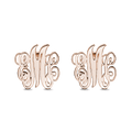 Monogram Earrings Rose Gold Plated Silver