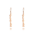 Name Earrings, Drop Earrings Silver Classic Style Unique Gift Rose Gold Plated