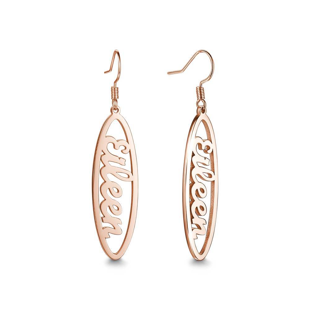Name Earrings, Drop Earrings Simple Style Platinum Plated