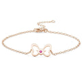 Custom Birthstone Anklet Birthstone Jewelry Gifts For Her Rose Gold Plated
