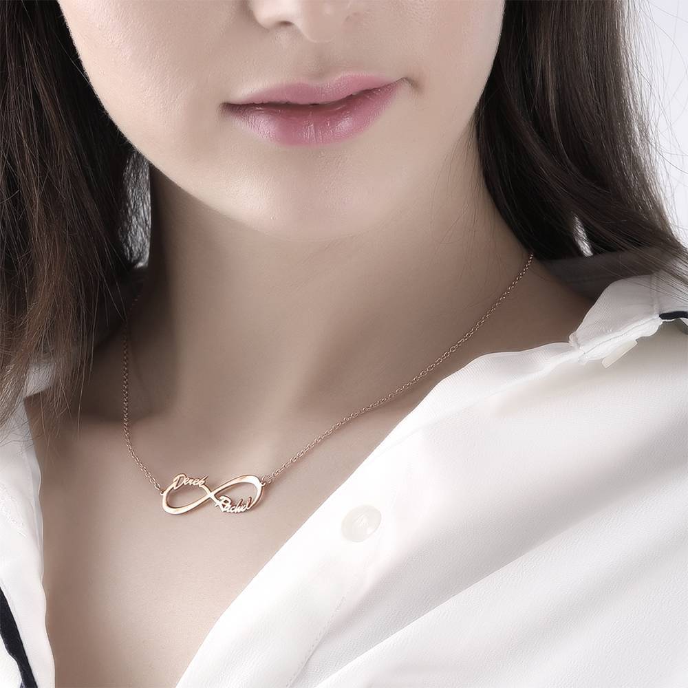 Infinity Name Necklace Rose Gold Plated