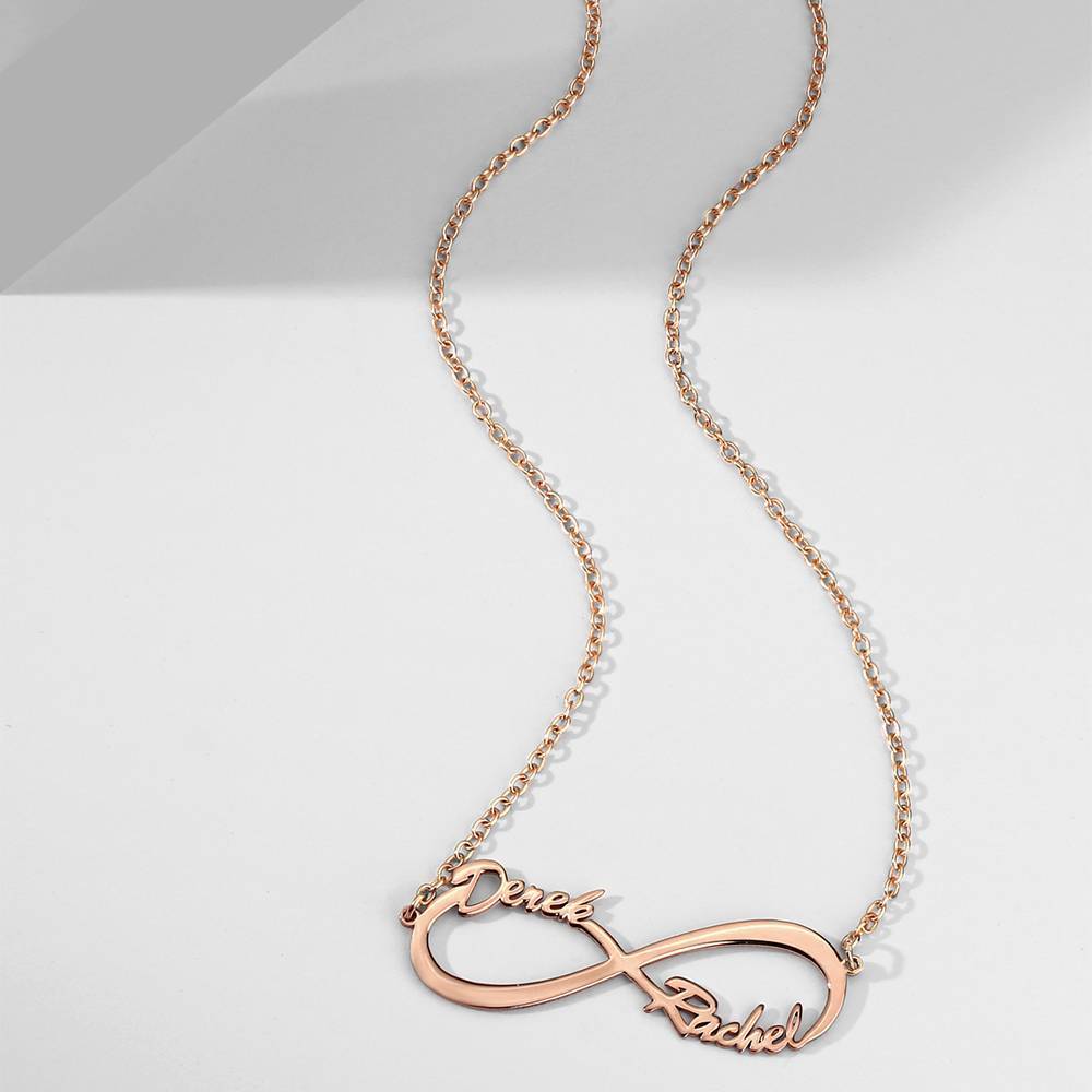 Infinity Name Necklace Rose Gold Plated