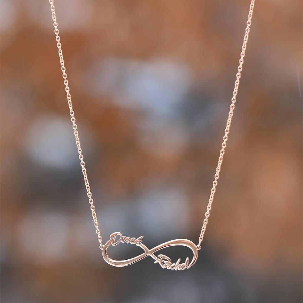 Infinity Name Necklace Rose Gold Plated