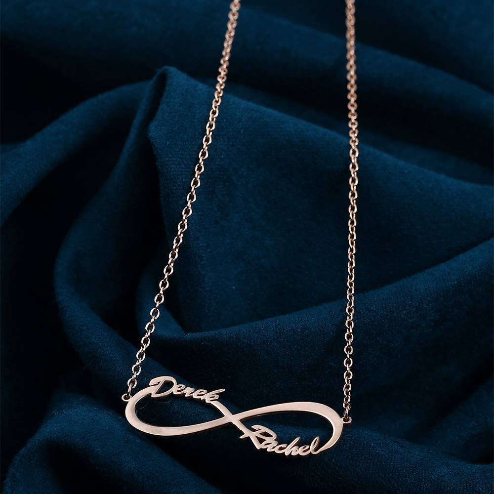 Infinity Name Necklace Rose Gold Plated