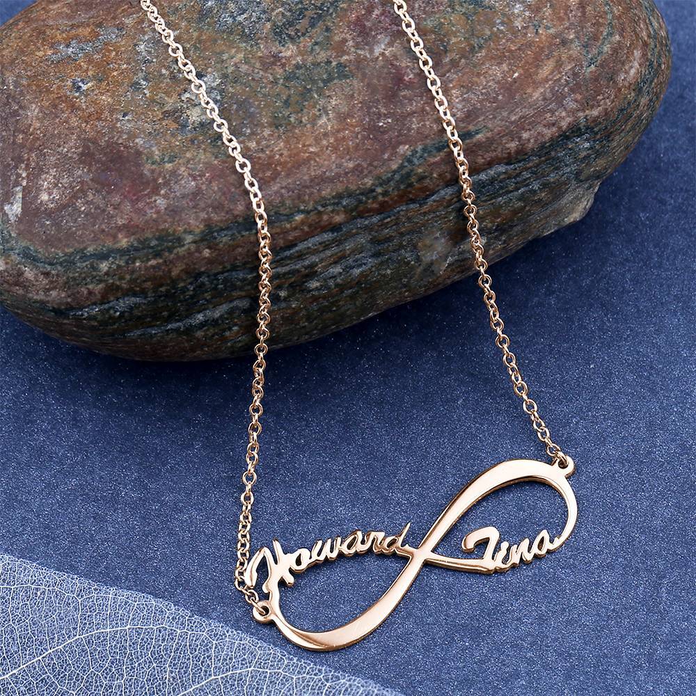 Infinity Name Necklace Rose Gold Plated
