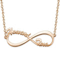 Infinity Name Necklace Rose Gold Plated