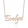 Personalized Name Necklace Rose Gold Plated Silver