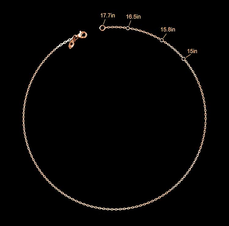 Personalized Soufeel Crystal Name Necklace with Crown Rose Gold Plated Silver