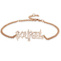 Name Bracelet Custom Bracelet Gifts Rose Gold Plated Silver
