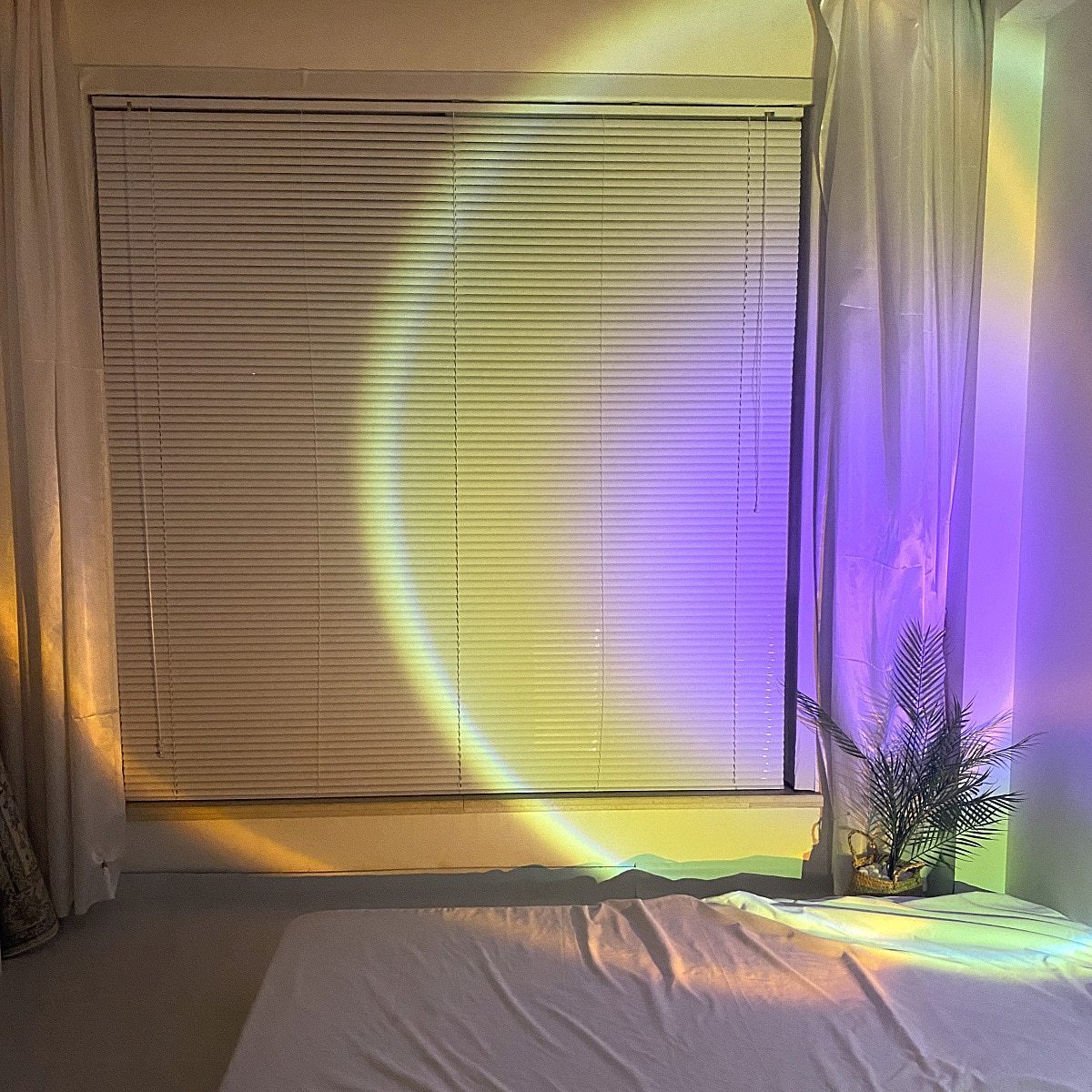 Christmas Gifts Sunset Projector Lamp Sunny (Green & Pink) Aura Glow Lights Decor For Bedroom Rainbow Projection Lamp
