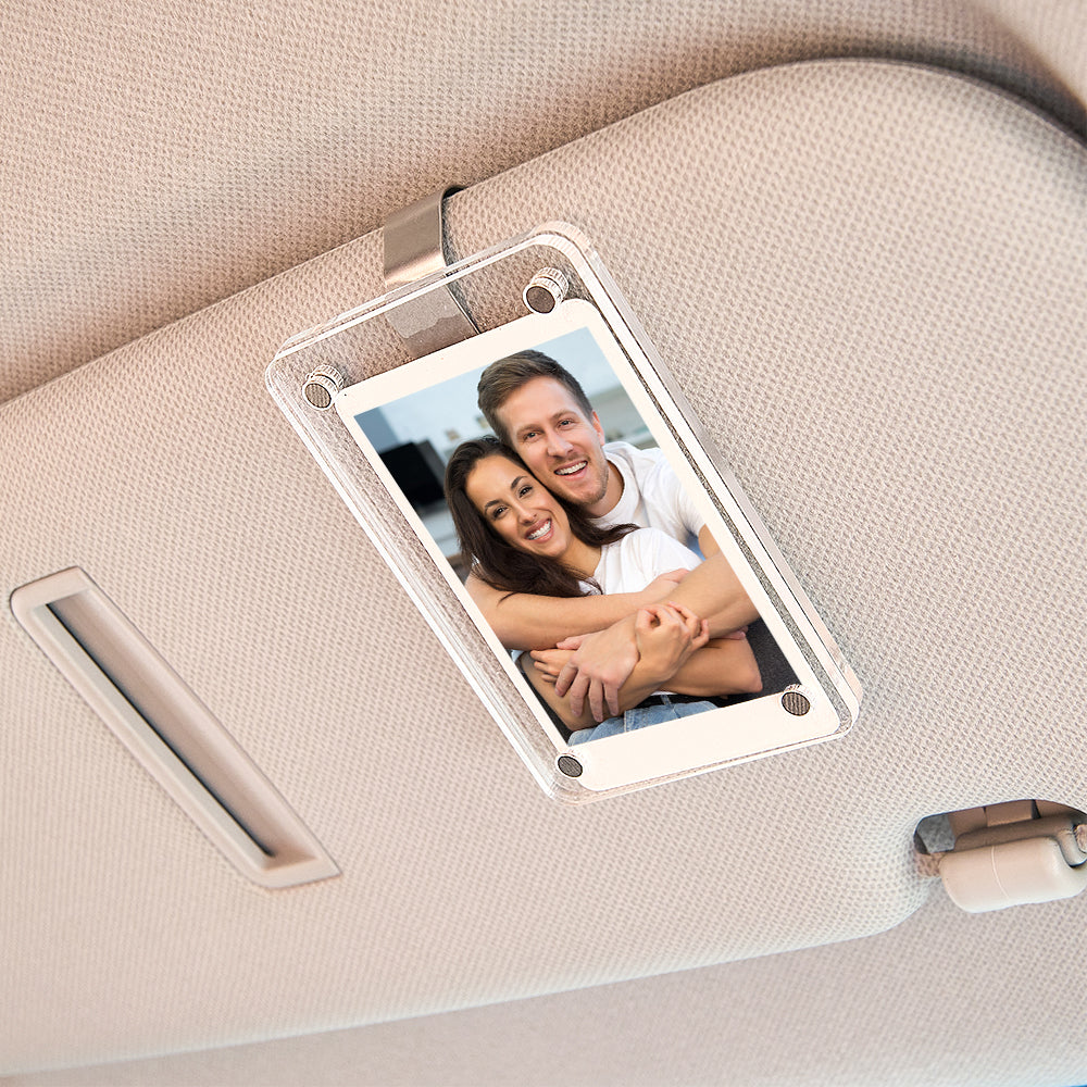 Photo Car Visor Clip Custom Sun Visor Clip Personalized Photo Car Decoration Polaroid Photo Father's Day Gift for Dad
