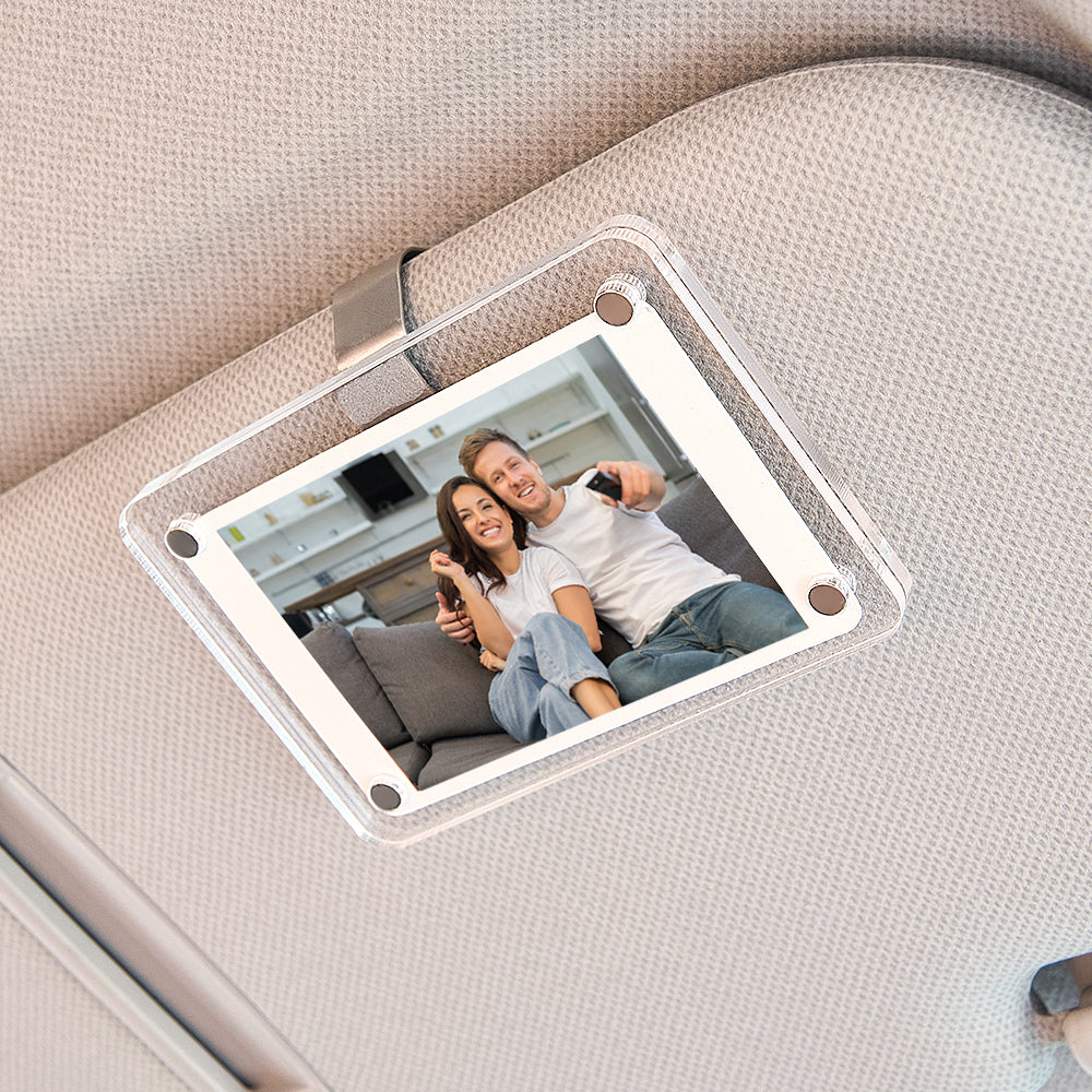 Photo Car Visor Clip Custom Sun Visor Clip Personalized Photo Car Decoration Polaroid Photo Father's Day Gift for Dad