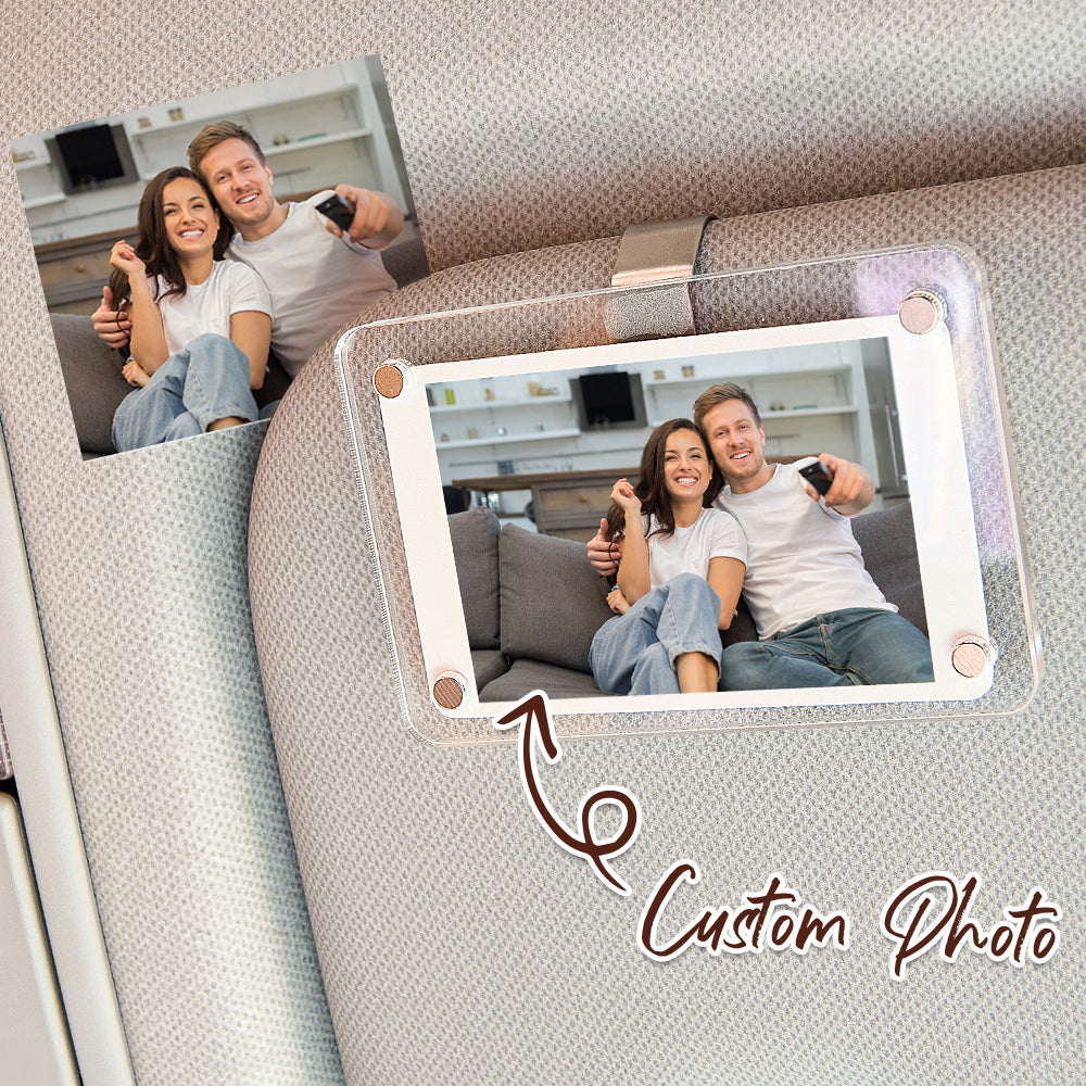 Photo Car Visor Clip Custom Sun Visor Clip Personalized Photo Car Decoration Polaroid Photo Father's Day Gift for Dad